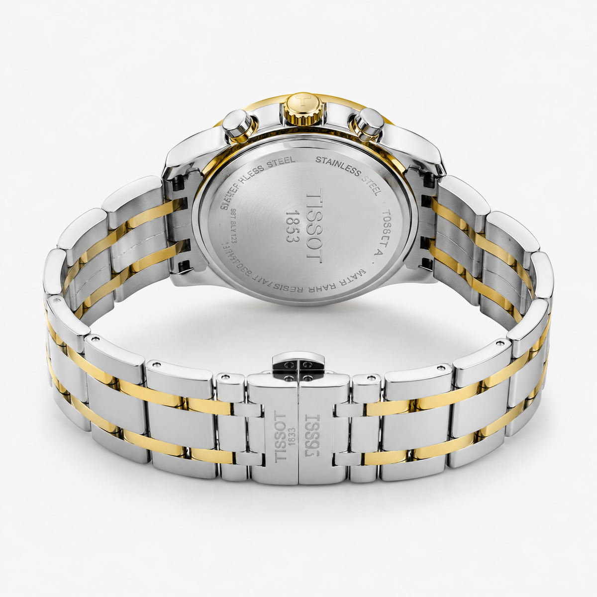 Two Tone Black 1853 Chain Strap Chronograph Watch