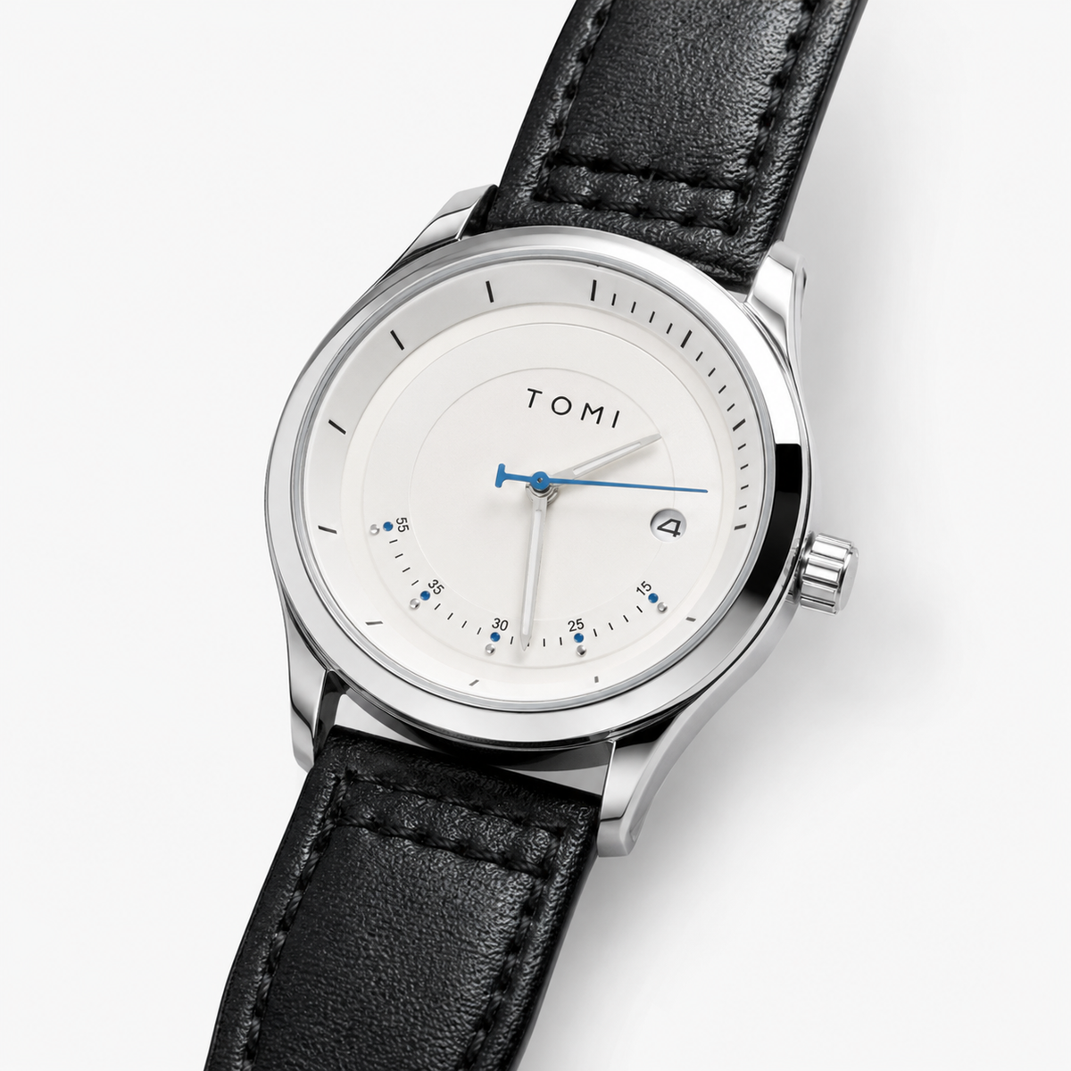 Tomi Black Silver Royal Dial Watch