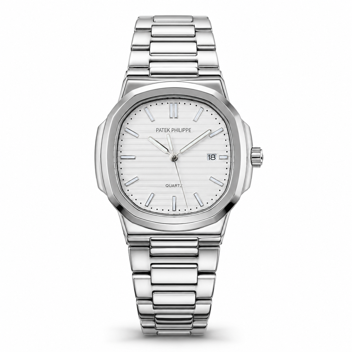 Silver White Nautilus Premium Watch