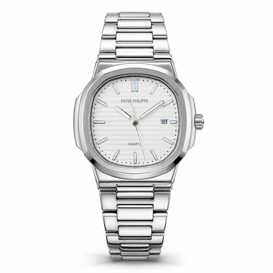 Silver White Nautilus Premium Watch